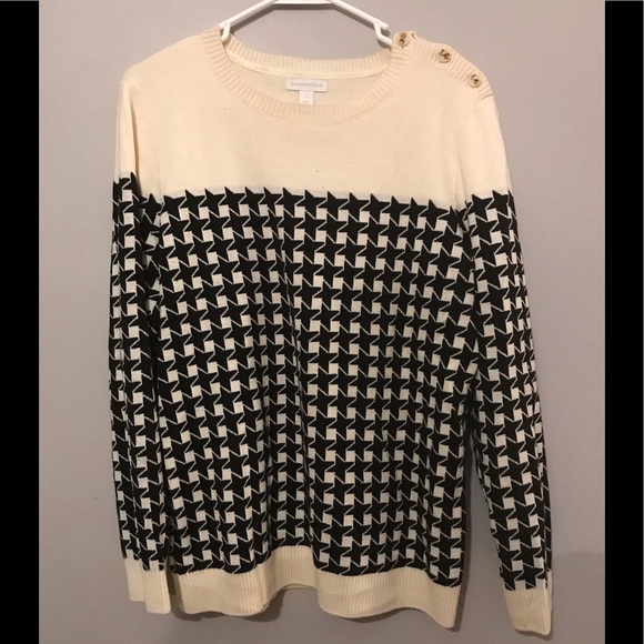 Charter Club Sweaters - CHARTER CLUB Black and white sweater